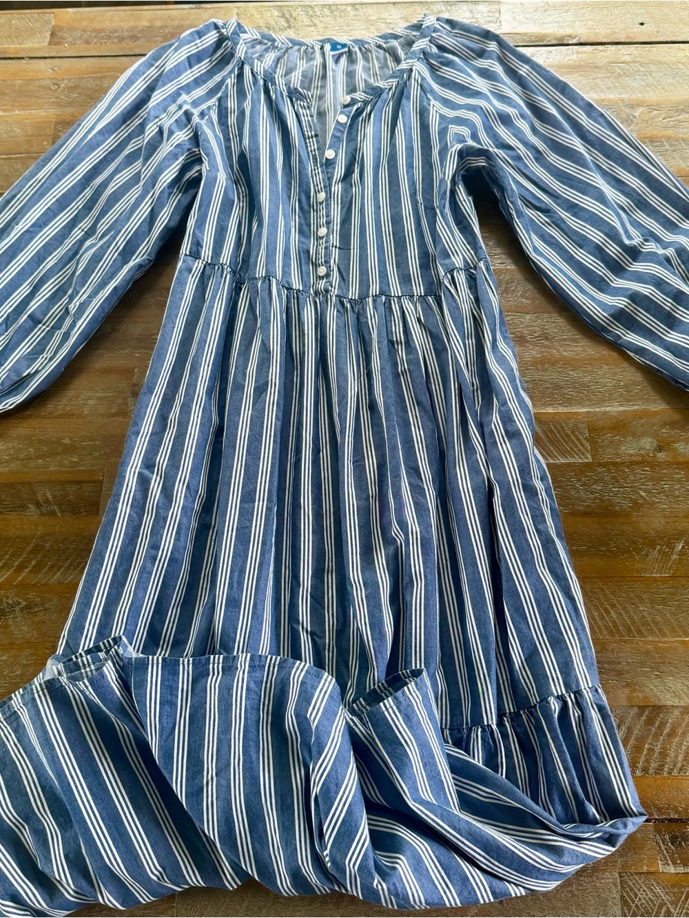 Old Navy Blue and White Striped Women's long dress